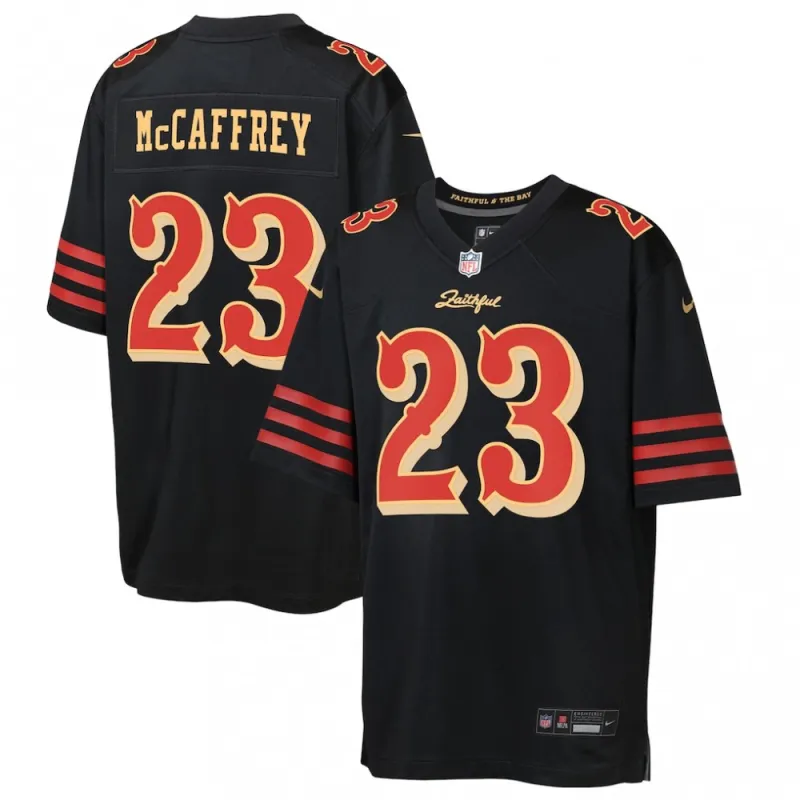 Christian McCaffrey San Francisco 49ers Nike Jugend 2025 Rivalries Sammlung Spiel Jersey - Schwarz