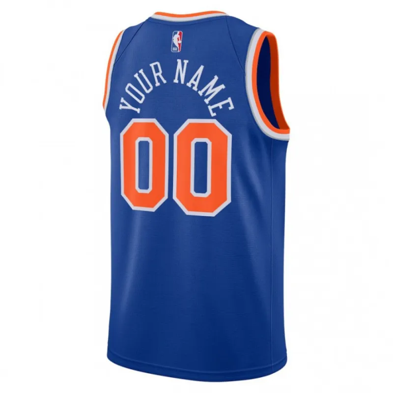 New York Knicks Youth Swingman Custom Jersey Blue – Icon Edition