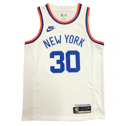 Men’s New York Knicks Julius Randle #30 White 2021/22 Swingman Jersey – Classic Edition