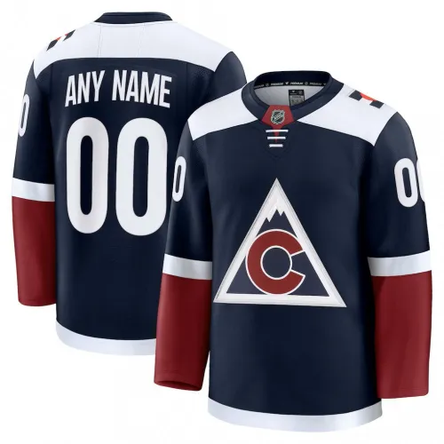 Men's Colorado Avalanche Navy Alternate Premium Custom Jersey