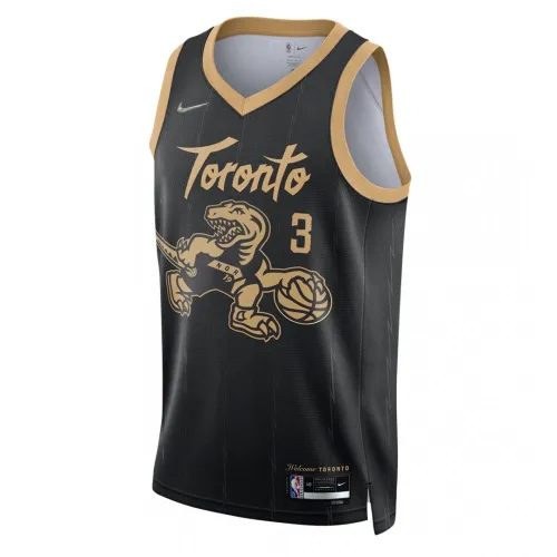 Maglia da uomo Toronto Raptors OG Anunoby #3 Nike nera 2021 Swingman - City Edition