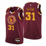 Camisa Swingman da NBA dos Cleveland Cavaliers para homem, Jarrett Allen #31, Nike Wine, 2021/22 - Edição City Men’s Cleveland Cavaliers Jarrett Allen #31 Nike Wine 2021/22 Swingman NBA Jersey – City Edition