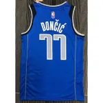 Jersey Swingman Luka Doncic #77 Blue 2021/22 para homem do Dallas Mavericks - Edição Icon
