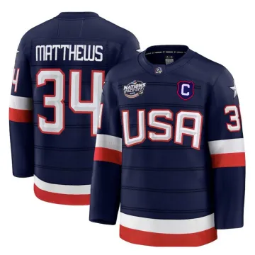 Auston Matthews USA 2025 Navy 4 Nations Face-Off Jersey