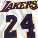 Men’s Los Angeles Lakers Kobe Bryant #24 Throwback White 2009-10 Hardwood Classics Jersey