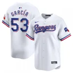 Adolis García Texas Rangers Nike Home Limited Player Jersey - White Adolis García Texas Rangers Nike Home Limited Player Jersey – White