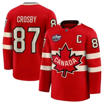 Canada Sidney Crosby 2025 Red Hockey Team 4 Nations Face-Off Jersey