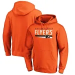 Sweatshirt com capuz de listra escalonada Fanatics Branded Orange Philadelphia Flyers para homem
