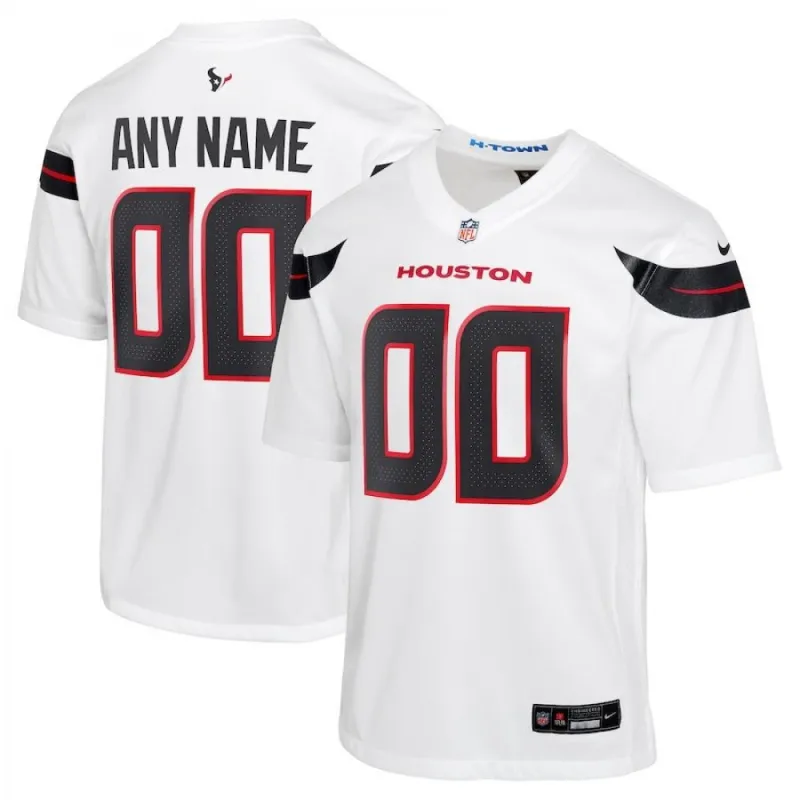 Houston Texans Nike Road Youth Custom Jersey – White
