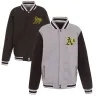 Oakland Athletics JH Design Reversible Fleece Full-Snap Jacket