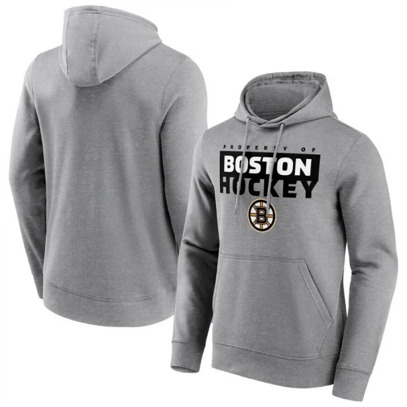 Felpa con cappuccio Boston Bruins Fanatics Branded Gain Ground – Grigio sportivo