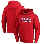 Men's Fanatics Branded Red Washington Capitals Staggered Stripe Pullover Hoodie