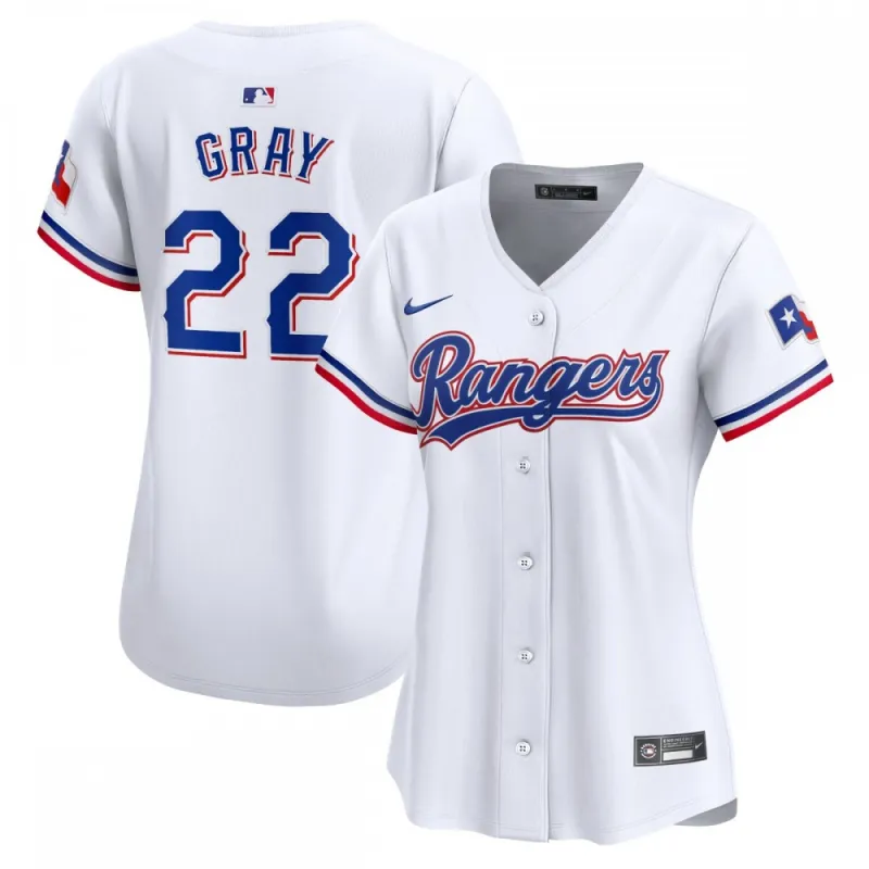 Maglia da gioco Nike da donna in edizione limitata "Home" dei Texas Rangers di Jon Gray – Bianca