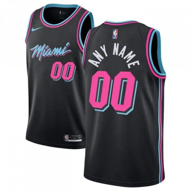 Miami Heat 2019/20 Swingman Custom Men’s Jersey Black – City Edition