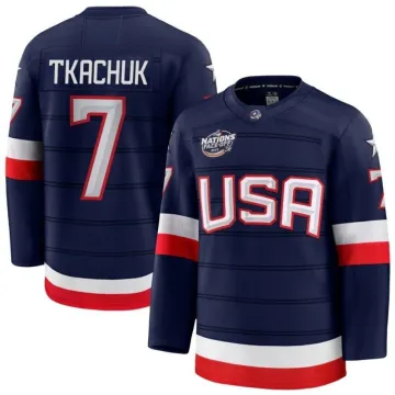 Brady Tkachuk USA 2025 Navy 4 Nations Face-Off Jersey