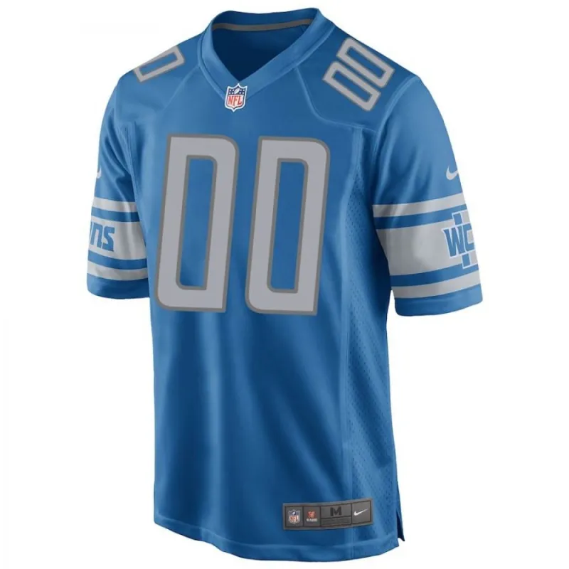 Maillot de match personnalisé Nike des Lions de Détroit – Bleu
