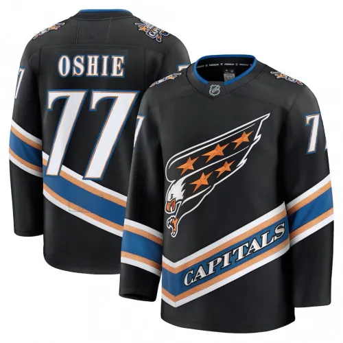 TJ Oshie Washington Capitals Alternate 50th Anniversary Premium Jersey - Black