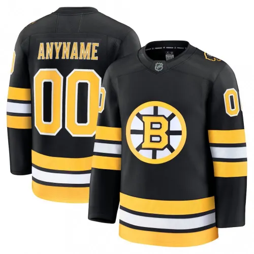 Boston Bruins Home Premium Custom Jersey - Black