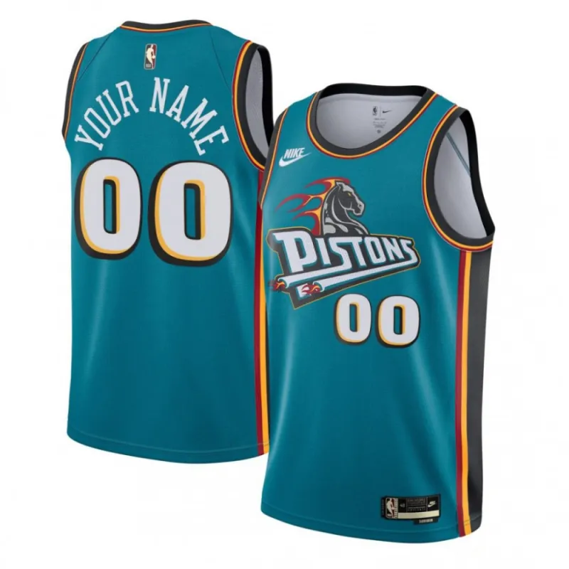 Detroit Pistons Nike Youth Custom Swingman Jersey – Classic Edition – Teal