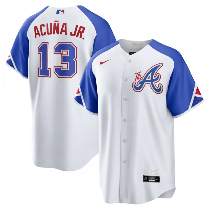 Ronald Acuña Jr. Atlanta Braves Nike 2023 City Connect Replica Player Jersey – White