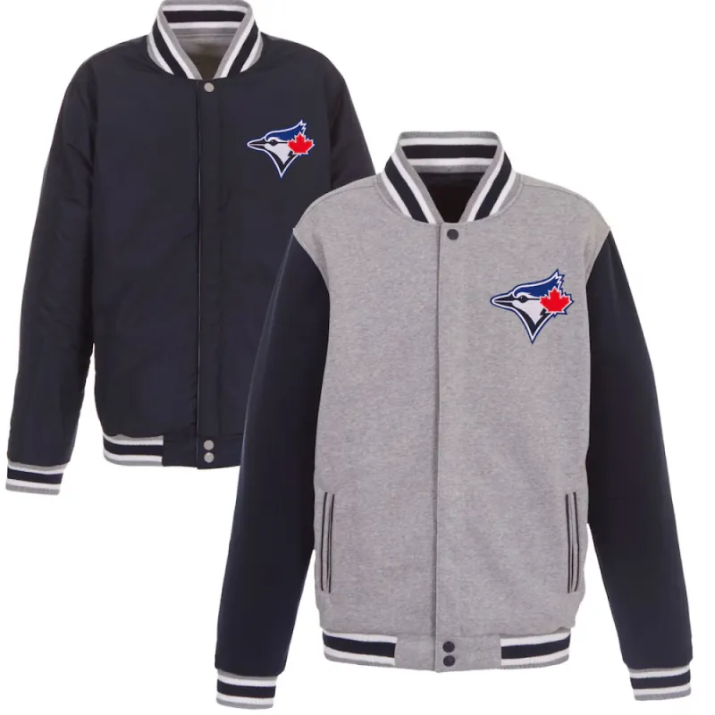 Chaqueta de forro polar reversible de diseño JH de los Toronto Blue Jays