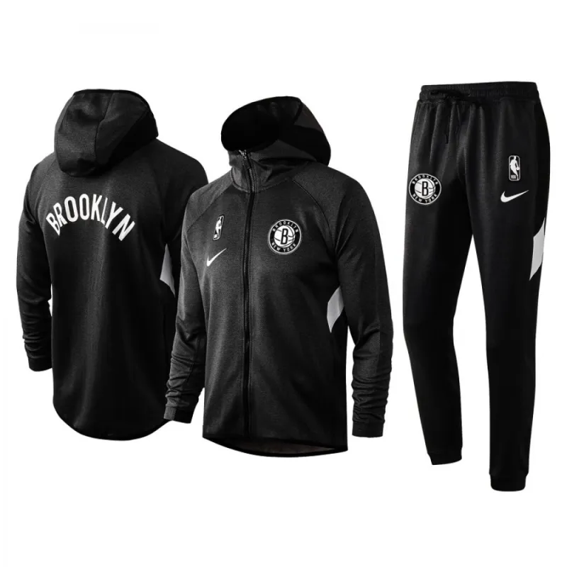 Brooklyn Nets Nike 2019/20 Showtime Full-Zip Therma Flex Performance Hoodie