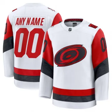 Men's Carolina Hurricanes Away Premium Custom Jersey - White