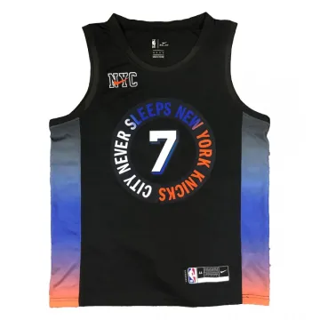 Men's New York Knicks Carmelo Anthony #7 Black 2020/21 Swingman Jersey - City Edition