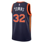 Karl-Anthony Towns New York Knicks 2022/23 Heren Swingman Jersey - Statement Editie - Navy
