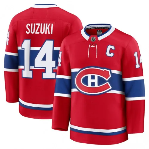 Nick Suzuki Montreal Canadiens Home Premium Jersey - Red