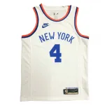 Men’s New York Knicks Derrick Rose #4 White 2021/22 Swingman Jersey – Classic Edition