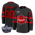 Canada 2025 Black Hockey Team 4 Nations Face-Off Custom Jersey
