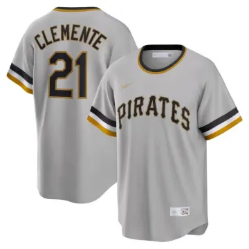Camiseta de jugador de Roberto Clemente de los Pittsburgh Pirates de Nike, edición de visitante de la colección Cooperstown - Gris