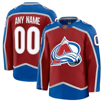 Men's Colorado Avalanche Burgundy Home Premium Custom Jersey