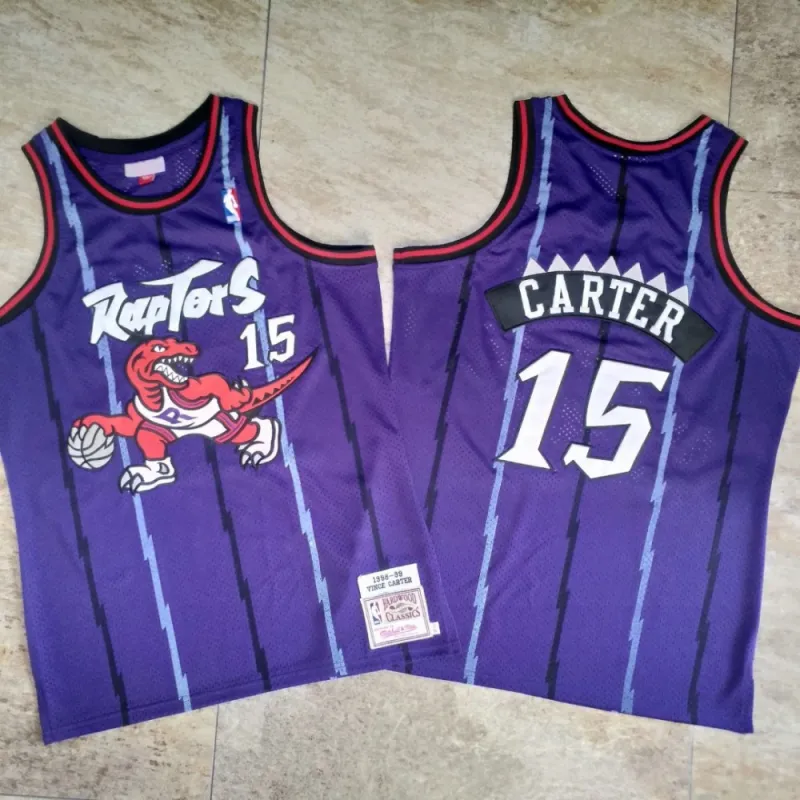 Vince Carter Toronto Raptors Throwback 1998-99 Hardwood Classics Jersey – Purple