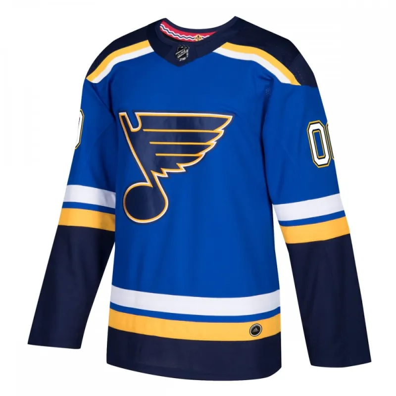 St. Louis Blues adidas Authentic Custom Jersey - Blau