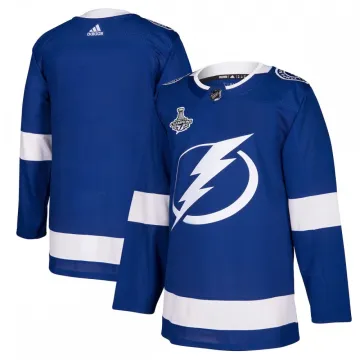 Tampa Bay Lightning adidas 2021 Stanley Cup Champions Patch Maglia autentica - Blu
