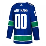 Maglia personalizzata adidas Authentic dei Vancouver Canucks - Blu.