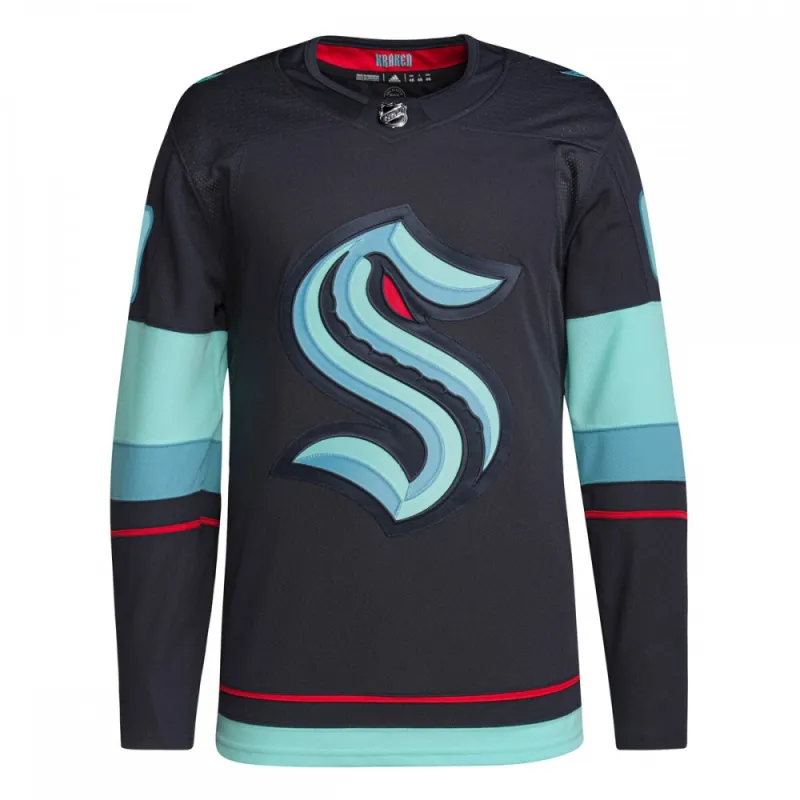 Seattle Kraken adidas Home Premium Primegreen Custom Jersey – Navy
