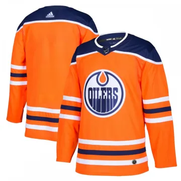 Camisola em branco «Home Premium» da adidas dos Edmonton Oilers - Laranja