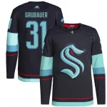 Philipp Grubauer Seattle Kraken adidas Home Authentic Primegreen Spieler Trikot - Navy Philipp Grubauer Seattle Kraken adidas Home Authentic Primegreen Spieler Trikot - Navy