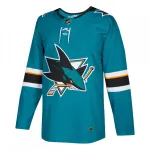 San Jose Sharks adidas Home Authentic Blank Jersey - Teal