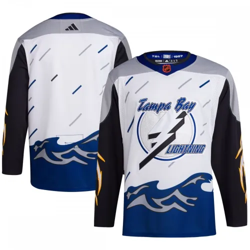 Tampa Bay Lightning adidas Maglia bianca autentica Reverse Retro 2.0 - Bianco