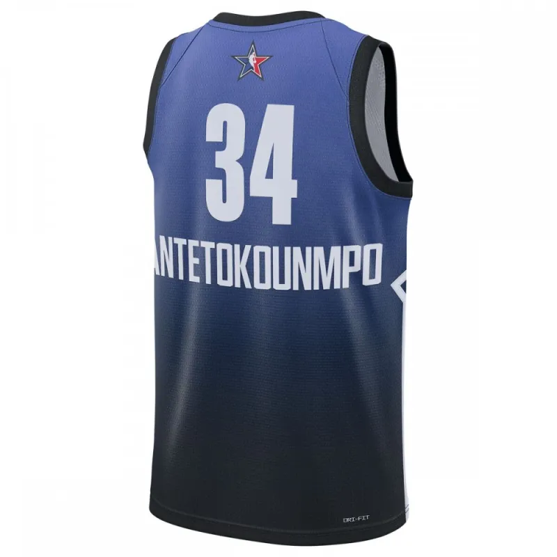 Maillot Swingman pour homme Giannis Antetokounmpo, match des étoiles 2023 – Bleu
