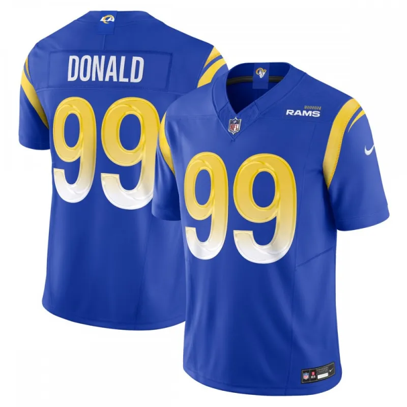 Camisa Nike Vapor F.U.S.E. Limited de Aaron Donald dos Los Angeles Rams – Azul-real