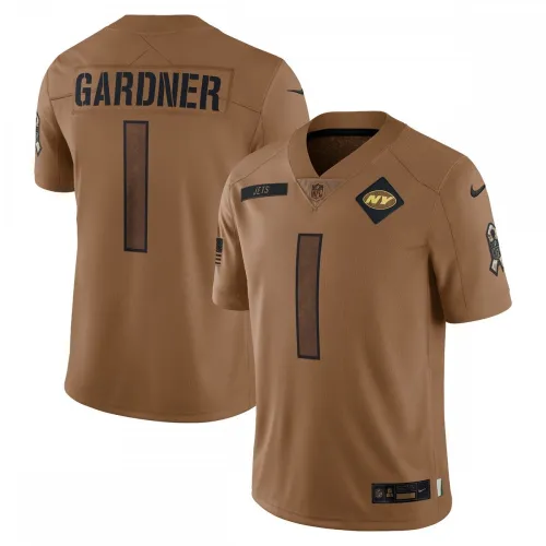 Ahmad Sauce Gardner New York Jets Nike 2023 Salute To Service Maglia limitata - Marrone