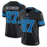 Camisa Nike Vapor FUSE Limited, segunda opção alternativa, de Aidan Hutchinson, do Detroit Lions - Preta Aidan Hutchinson Detroit Lions Nike 2nd Alternate Vapor F.U.S.E. Limited Jersey - Preto