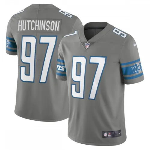 Aidan Hutchinson Detroit Lions Nike Alternate Team Vapor Limited Jersey - Aço