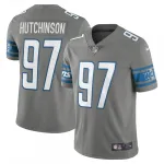 Aidan Hutchinson Detroit Lions Nike Alternate Team Vapor Limited Jersey - Aço Camisa Nike Alternate Team Vapor Limited de Aidan Hutchinson dos Detroit Lions – Steel