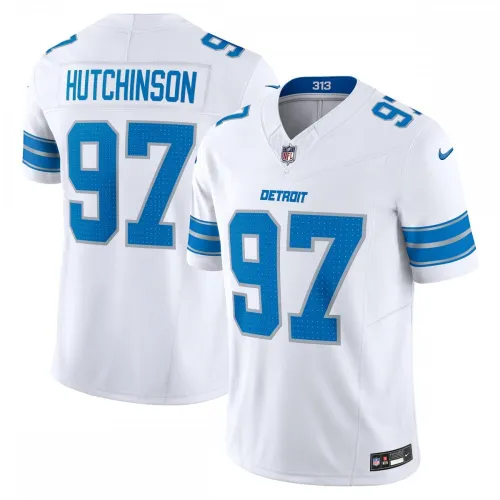 Aidan Hutchinson Detroit Lions Camiseta Limitada Nike Vapor F.U.S.E. - Blanca